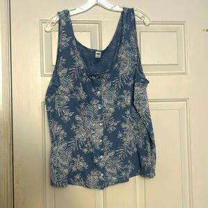 XXL buttoned tank top